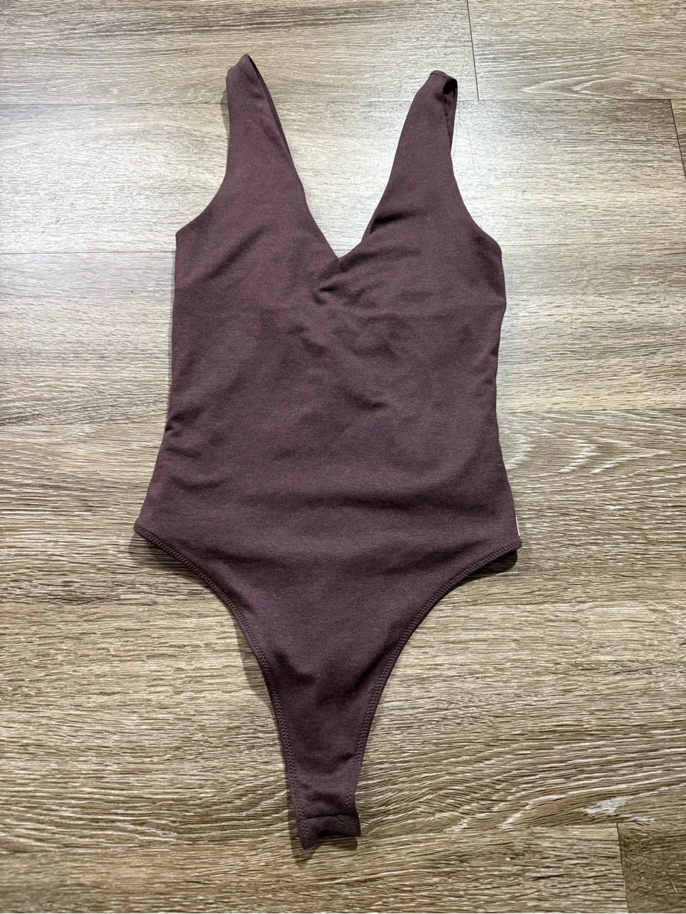 Vuori Halo Bodysuit Mahogany Heather